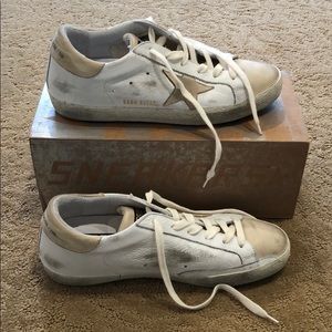 Golden Goose White Leather Sneakers